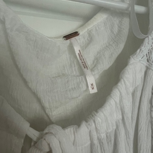 Free People White Long-sleeve Blousy Top - Picture 2 of 3